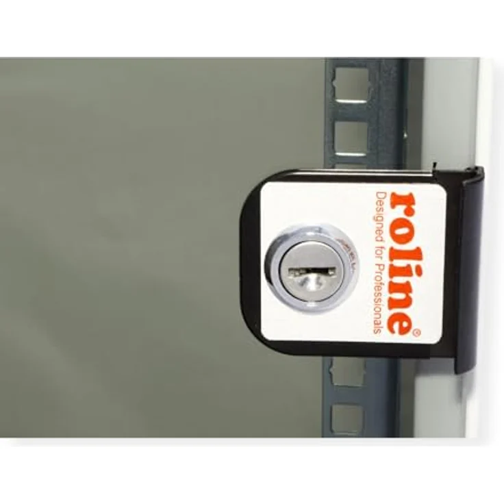 ROLINE 19-Zoll Wandgehäuse Basic 12 HE, 540x400 BxT Bausatz grau, mit Vollglastür und verstellbaren Profilschienen – Bild 10