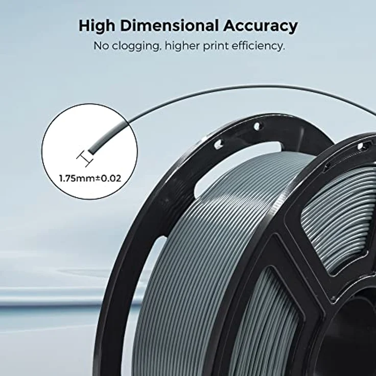 FLASHFORGE PLA PRO Filament 1,75 mm, 1 kg Spule, Maßgenauigkeit +/- 0,02 mm, bessere Zähigkeit, grau – Bild 5