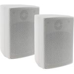 ChiliTec 2-Wege Lautsprecher Weiß, Wand-Lautsprecher für HiFi Stereoanlage, 60 Watt, 8 Ohm, Paar