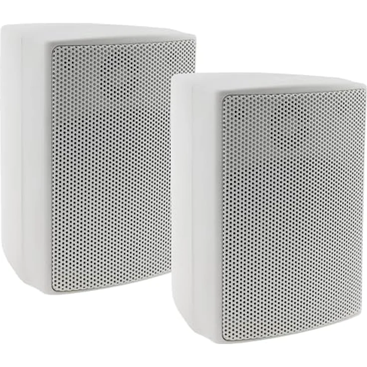 ChiliTec 2-Wege Lautsprecher Weiß, Wand-Lautsprecher für HiFi Stereoanlage, 60 Watt, 8 Ohm, Paar – Bild 1