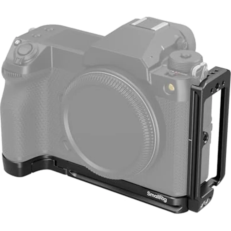 SMALLRIG L-Shape Plate für FUJIFILM GFX100S II, L-Halterung für Arca-Swiss, mit 1/4"-20 Gewindelöchern, QD-Buchse, Cold Shoe Halterung - Unterstützt horizontale und vertikale Aufnahmen - Schwarze edition