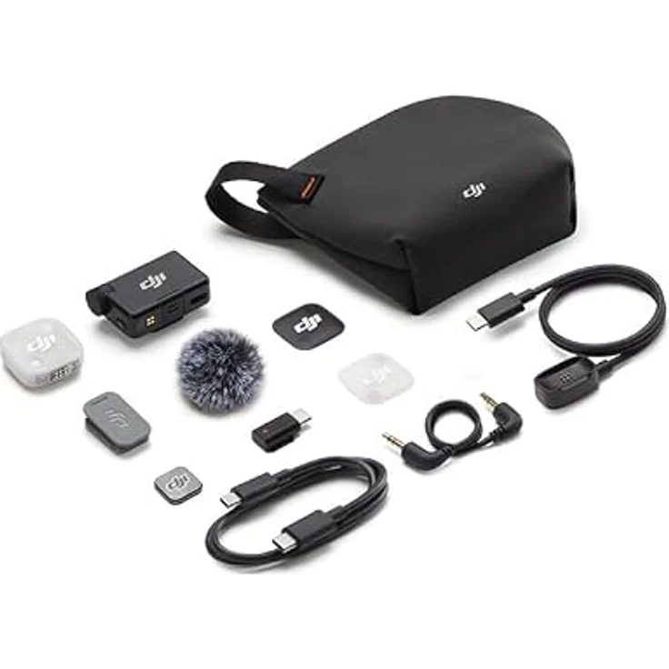 DJI Mic Mini 2, Kompaktes drahtloses Mikrofon mit hoher Audioqualität, 1 TX + 1 RX, individuelle Frontabdeckungen – Bild 4