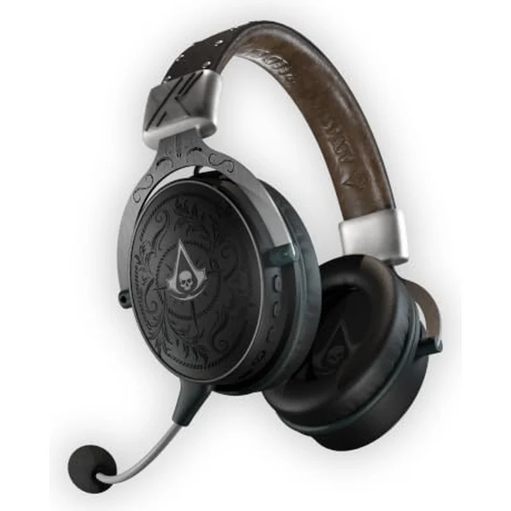 LEXIP Lexip Gaming Headset Wireless Black Flag Resynced Tatoo, komfortabel mit abnehmbarem Mikrofon und kompatibel mit Windows, Mac, Xbox, PS5, PS4, Nintendo Switch, Android – Bild 1