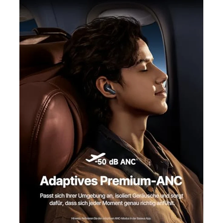 Baseus Inspire XP1, In-Ear Kopfhörer Bluetooth mit -50 dB Adaptive Geräuschunterdrückung, 45 Std. Spielzeit, 6-Mikrofon-Array, Dolby Audio, Cloud-Komfort – Bild 4