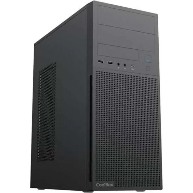 CoolBox COO-PCA780-3, Midi Tower PC Gehäuse in Schwarz, ATX, micro ATX, Mini-ITX, 650 W, 2x 3.5", 1x USB 3.2 Gen 1