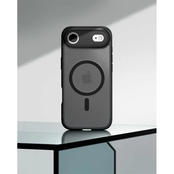Spigen Ultra Hybrid MagFit Case für iPhone Air, transparente Handyhülle mit MILITÄR-GRADE Schutz und Air Cushion Technologie, kompatibel mit MagSafe - Frost Black – Bild 3
