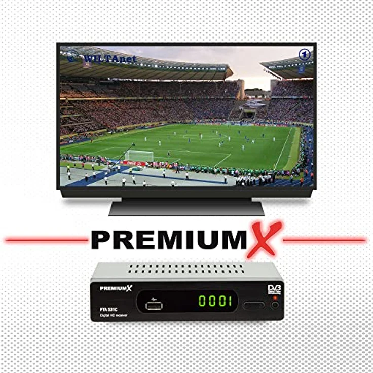 Premium X Kabelreceiver DVB-C FTA 531C Digital FullHD SCART HDMI USB Mediaplayer, TV-Receiver Kabel-Fernsehen – Bild 2