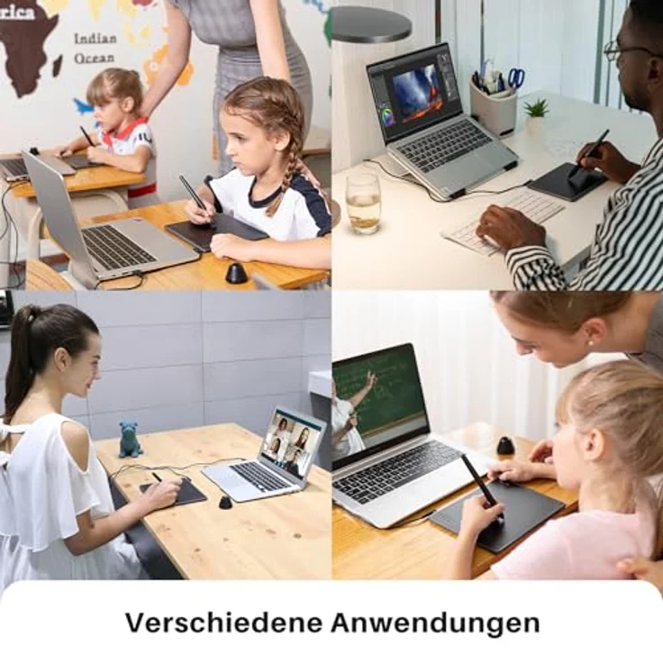 HUION H430P Grafiktablett, Kabelgebunden, 5080 lpi, 4,8 x 3 Zoll, USB, Schwarz – Bild 7
