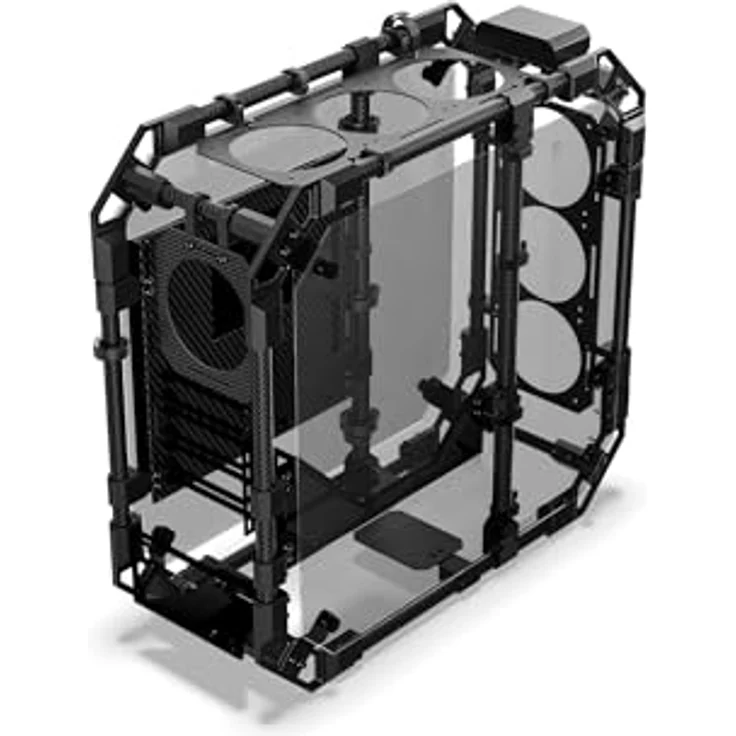 Alphacool Apex Skeleton Gehäuse, Midi-Tower, ATX - Showcase-Gehäuse aus Carbon, für Custom Wasserkühlung - Carbon/schwarz – Bild 4