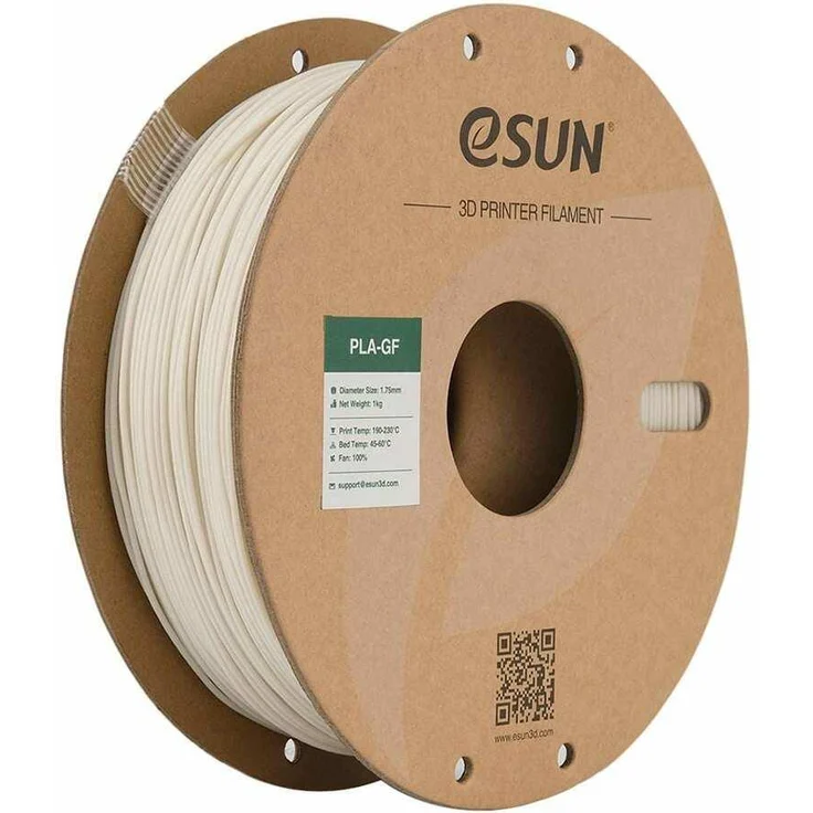 eSUN ePLA-GF Glasfaser Natural Filament 1,75mm, 1Kg, Weiss, hohe Steifigkeit und Schlagfestigkeit für 3D-Druck
