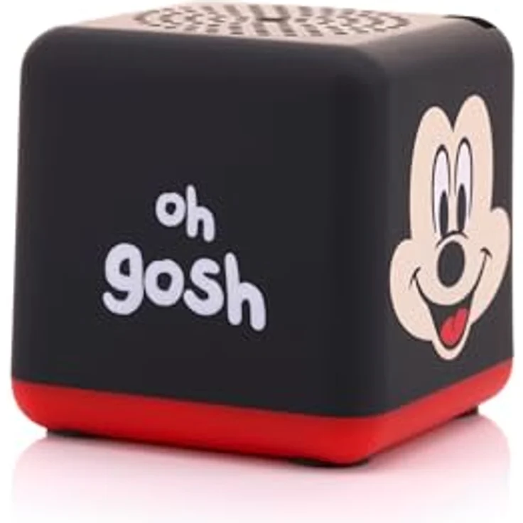 Bitty Boomers Disney Mickey Maus Mini Bluetooth-Lautsprecher im Würfelformat - Kompakter Sound in stylischem Design, ideal für unterwegs, schwarz – Bild 4