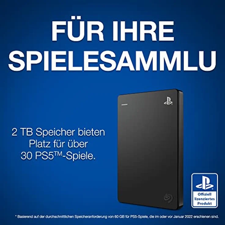 Seagate Game Drive PS4/PS5, 4 TB, tragbare externe Festplatte, 2.5 Zoll, USB 3.0, schwarz, Modellnr.: STLL4000200 – Bild 4