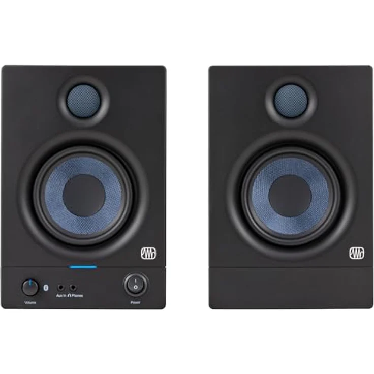 Presonus Eris 4.5BT, Bluetooth Lautsprecher 2nd Gen, 50 W, schwarz mit Boxenständern, 1 Paar – Bild 2