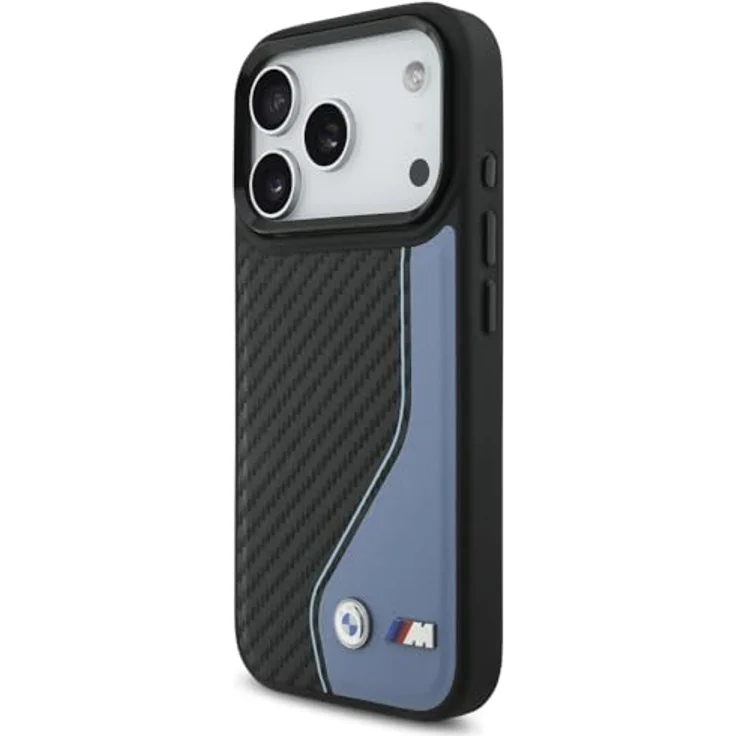 BMW M Carbon Logo MagSafe Case für iPhone 17 Pro, hochwertige Handyhülle in Blau – Bild 2