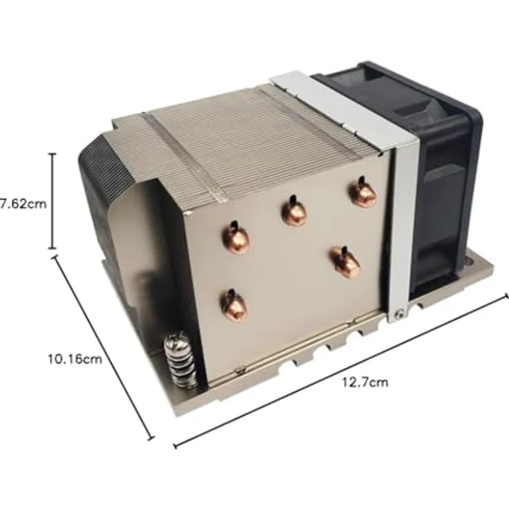 Dynatron A54 Tower CPU-Kühler 2U für Sockel SP6, aktive Kühlung bis 225 Watt, Aluminium, Schwarz/Grau – Bild 5