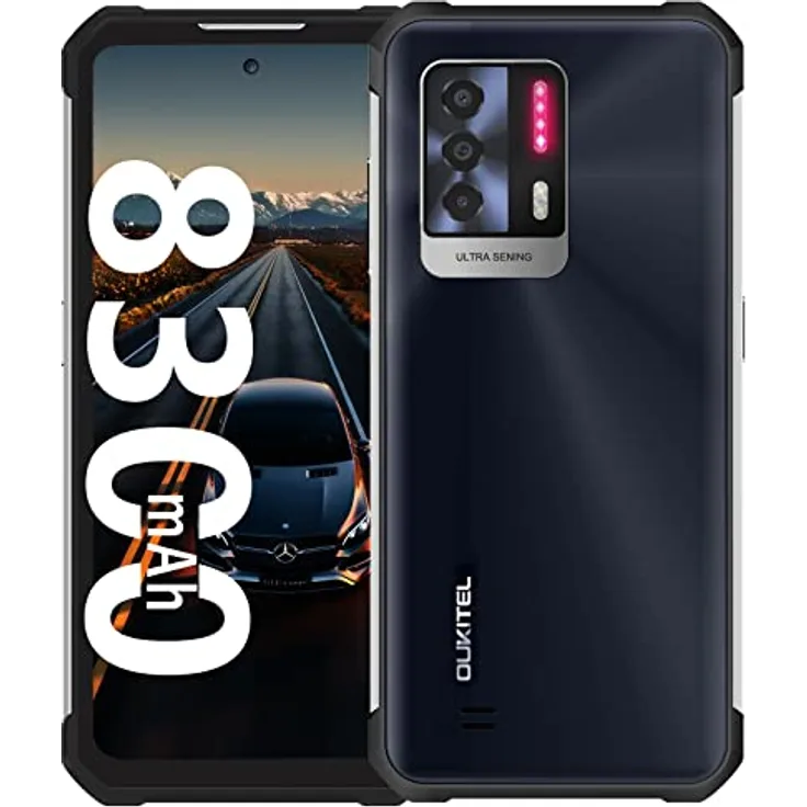 OUKITEL WP17 Outdoor Smartphone, 8300 mAh, 128GB + 8GB, Helio G95 Game Chip, 90 Hz 6.78 Inch FHD+ Display, 64 MP + 20 MP Camera, 18 W Fast Charging, Android 11 NFC OTG Dual 4G, Green