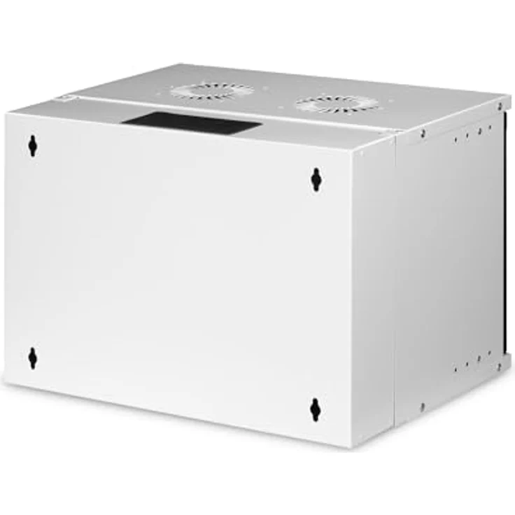 DIGITUS Netzwerkschrank SoHo Pro - 19-Zoll Rack 7 HE - Unmontiert - Wandmontage - 400 mm Tiefe - 327 mm Nutztiefe - Traglast 60 kg - Glastür - Grau – Bild 3