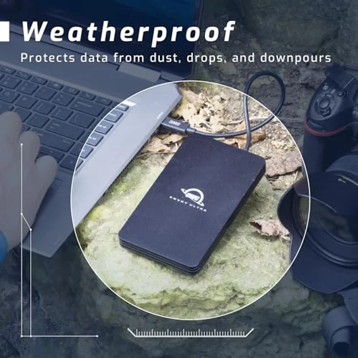 OWC Envoy Ultra Thunderbolt 5 tragbares SSD-Gehäuse, externes Laufwerk mit über 6000 MB/s, kompatibel mit TB3, TB4, USB4, für Mac und PC, wetterfest und bus-betrieben – Bild 4