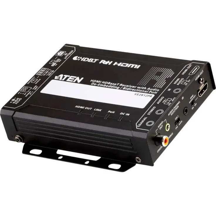 ATEN VE2812PR HDMI-Empfänger mit 4K HDBaseT-Technologie, Audio-De-Embedding und bidirektionalem PoH