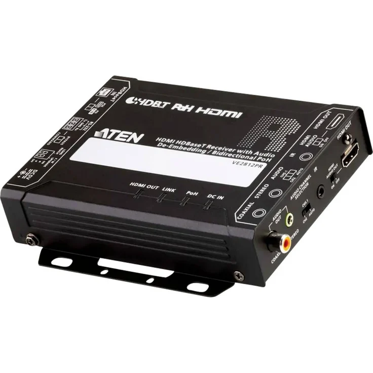 ATEN VE2812PR HDMI-Empfänger mit 4K HDBaseT-Technologie, Audio-De-Embedding und bidirektionalem PoH