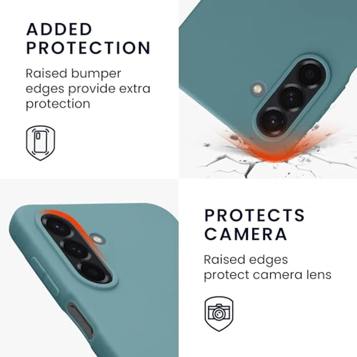 kwmobile Hülle für Samsung Galaxy A26 5G - weiches TPU Silikon Case, rutschfest und reißfest, geeignet für kabelloses Laden - Arctic Night – Bild 3