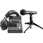 Behringer Podcaststudio 2 USB, USB Mischpult mit XM8500 Mikrofon und HPM1000 Kopfhörern, inklusive XLR- und USB-Kabel