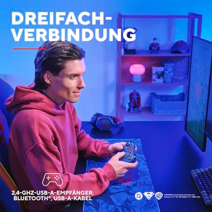 Trust GXT 542SM Muta, Wireless Gaming-Controller im Superman Design – Bild 3