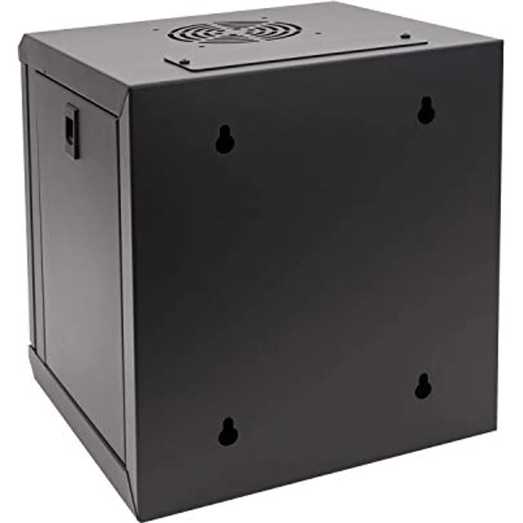 HMF Serverschrank 10 Zoll, 6 HE, Netzwerkschrank, Wandschrank, schwarz – Bild 4