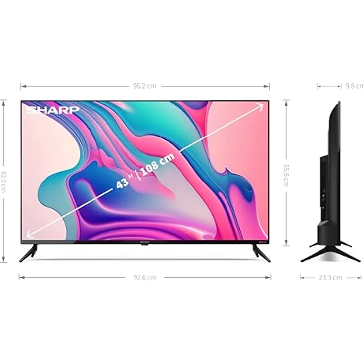 SHARP 43FD2E Full HD Smart TV, 43 Zoll, Frameless Design, HDR10, Dolby Digital, Roku TV (nur in Deutschland verfügbar) – Bild 4