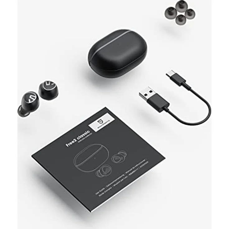 SoundPEATS Free2 Classic Dockside Bluetooth 5.1 Wireless Kopfhörer Schwarz - Kristallklarer Klang, lange Akkulaufzeit – Bild 7