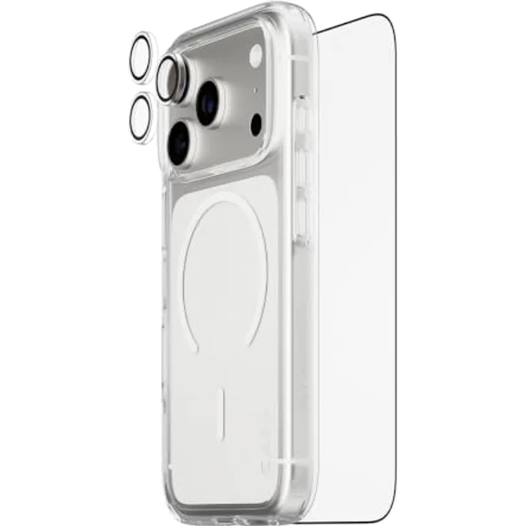 CARE by PanzerGlass Flagship 3-in-1 Bundle, Schutzset für Apple iPhone 18 Pro mit Hülle, Displayschutz und Kameraschutz, ultra-dünn, schwarz