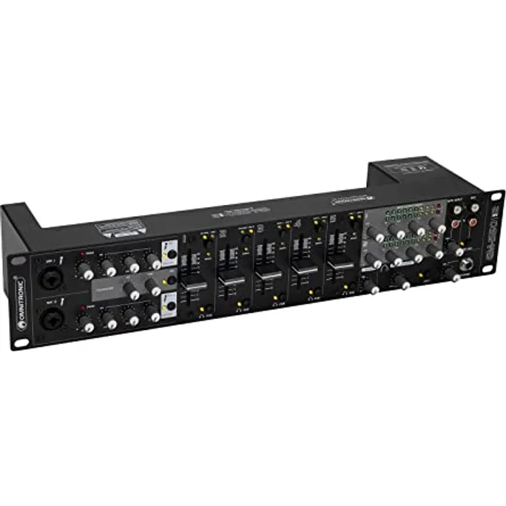 Omnitronic EM-550B MK2, Entertainment-Mixer für Studio- und Live-Anwendungen, 7 Kanäle, robuste Bauweise