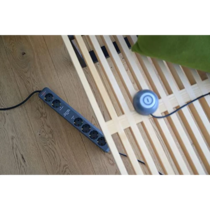 Brennenstuhl Eco-Line Comfort Switch Plus, Steckdosenleiste 6-fach (2 permanente, 4 schaltbare Steckdosen, beleuchteter Fußschalter) anthrazit – Bild 4