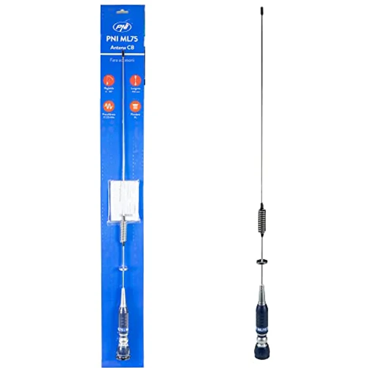 CB-Antenne PNI ML75, Länge 75cm, 26-28MHz, 300W, faltbar, ohne Zubehör – Bild 1