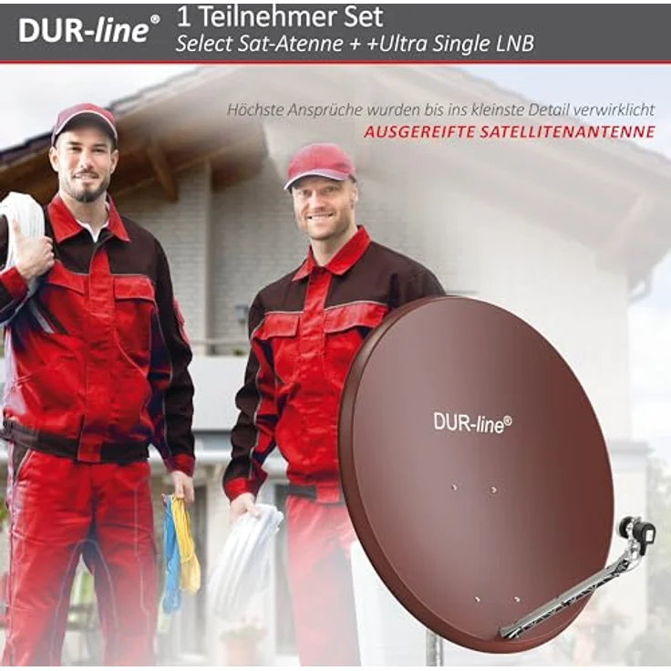DUR-line Select 85/90cm Komplettanlage rot + Single LNB – Bild 10