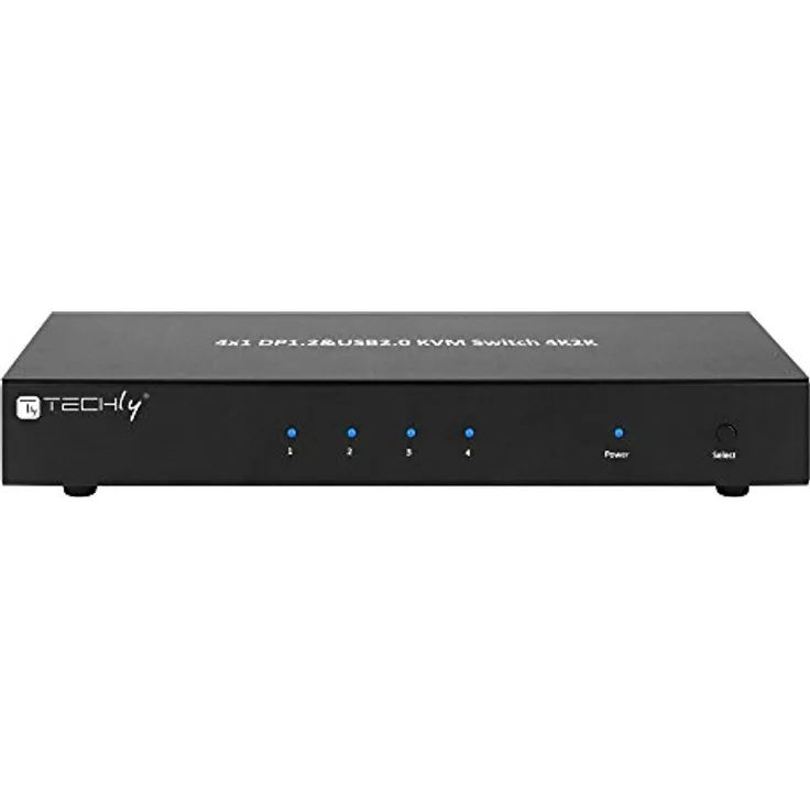 Techly IDATA DP-KVM4 Schwarz Tastatur/Video/Maus (KVM)-Switch