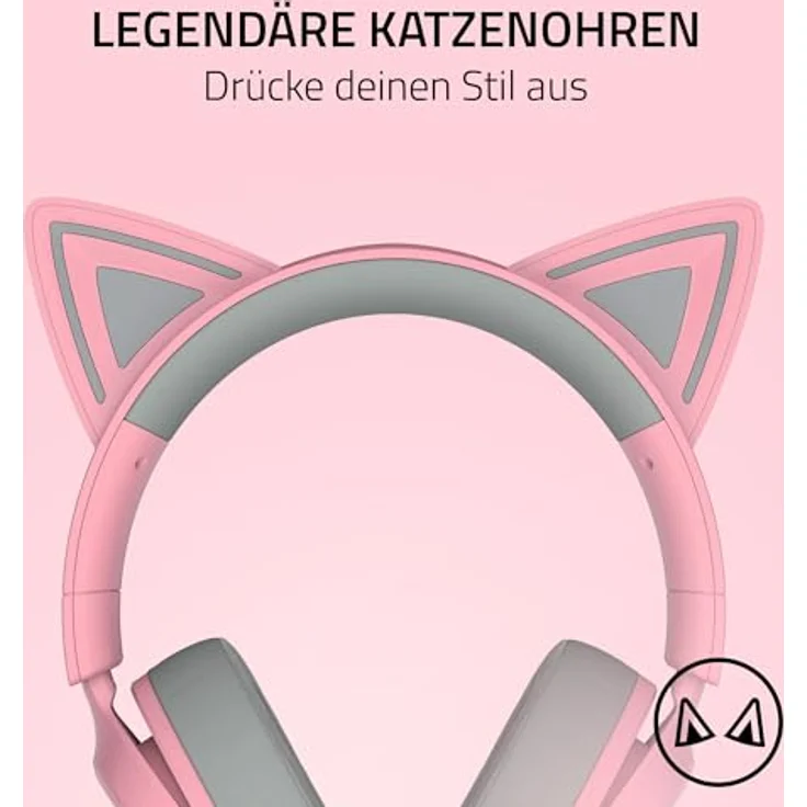 Razer Kraken Kitty V3 X, kabelgebundenes Gaming-Headset mit Over-Ear-Design, RGB-Beleuchtung und flexiblem Mikrofon, Rosa – Bild 2