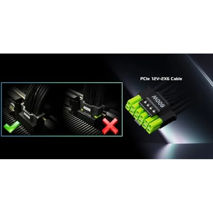 AsRock Steel Legend 1000W ATX Netzteil, 80+ Gold zertifiziert, modulares Kabelmanagement, Schwarz – Bild 5