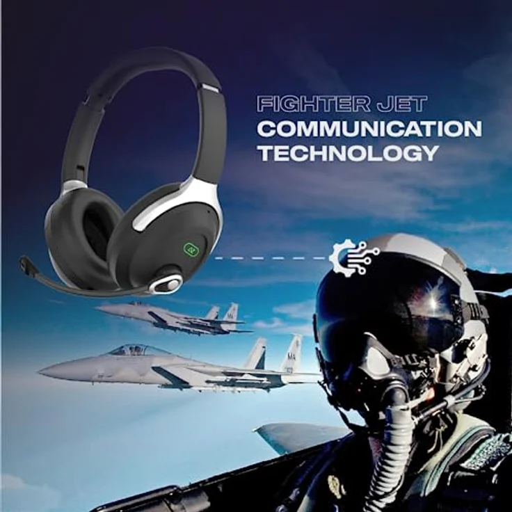 AceZone A-Spire Digital ANC Gaming-Headset, aktive Geräuschunterdrückung, Sprachverbesserung, Mikrofon mit Geräuschunterdrückung, PC, PS4, PS5, Serie X, Serie S, Switch, Mobile – Bild 2