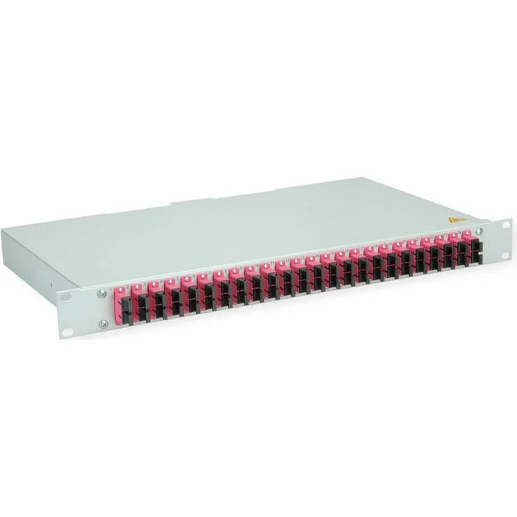 Telegärtner BASIS LWL-Panel 1HE, 24x SC Duplex Kupplungen, violett, OM4
