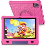 PRITOM Android 12 Tablet for Kids, 10 Inch IPS HD, 3GB+64GB, WiFi Tablet with Child-Safe Case