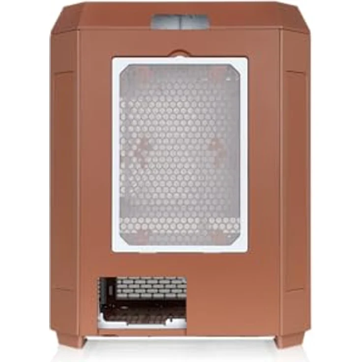 Thermaltake The Tower 600 Mid Tower Chassis, vertikales Design mit Hidden Connectors und Kühlungsunterstützung, Mocha Mousse – Bild 4