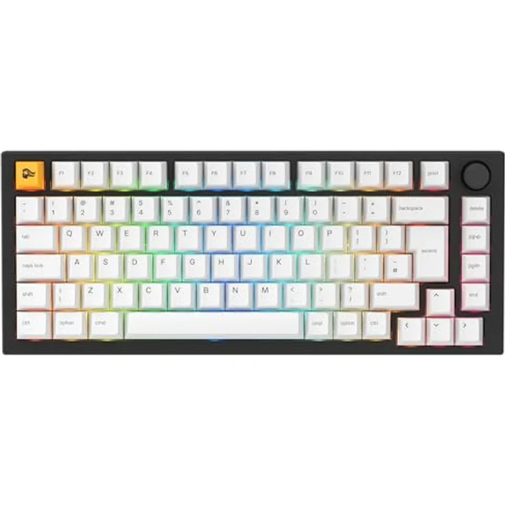 Glorious Gaming GMMK PRO 75% – Modulares mechanisches Gaming-Keyboard, TKL, 1,5 kg, Voll anpassbar, Spiralkabel, Handgelenkablage, PBT-Tastenkappen, Schwarz – Bild 2