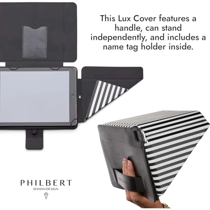 Philbert Danish Design 4 in 1 Tablet Sun Shade Lux Cover mit integrierter Hood. Sonnenschutz, Datenschutz, Hitzeschutz und Kontrastverstärkung. Gestreift. – Bild 3