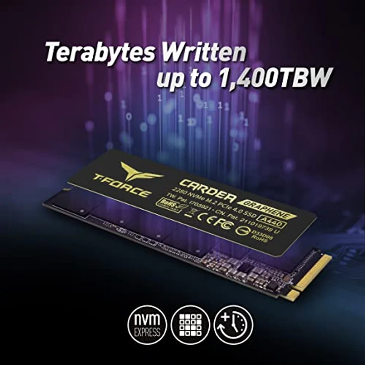 Team Group CARDEA A440 2 TB SSD, schwarz-gold, PCIe 4.0 x4, NVMe 1.4, M.2 2280 – Bild 6