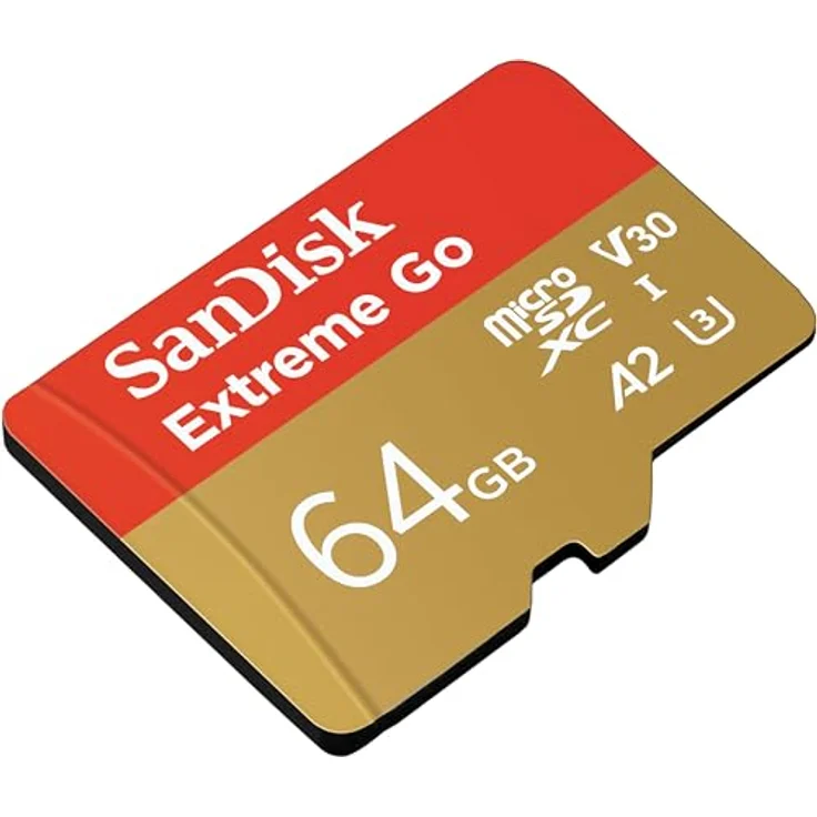 SanDisk Extreme Go microSDXC Karte 64 GB, 5K und 4K UHD, UHS-I, bis zu 200 MB/s, V30, Class 10, U3, robustes Design für Android Smartphones und Tablets, Action Cams, Drones – Bild 2
