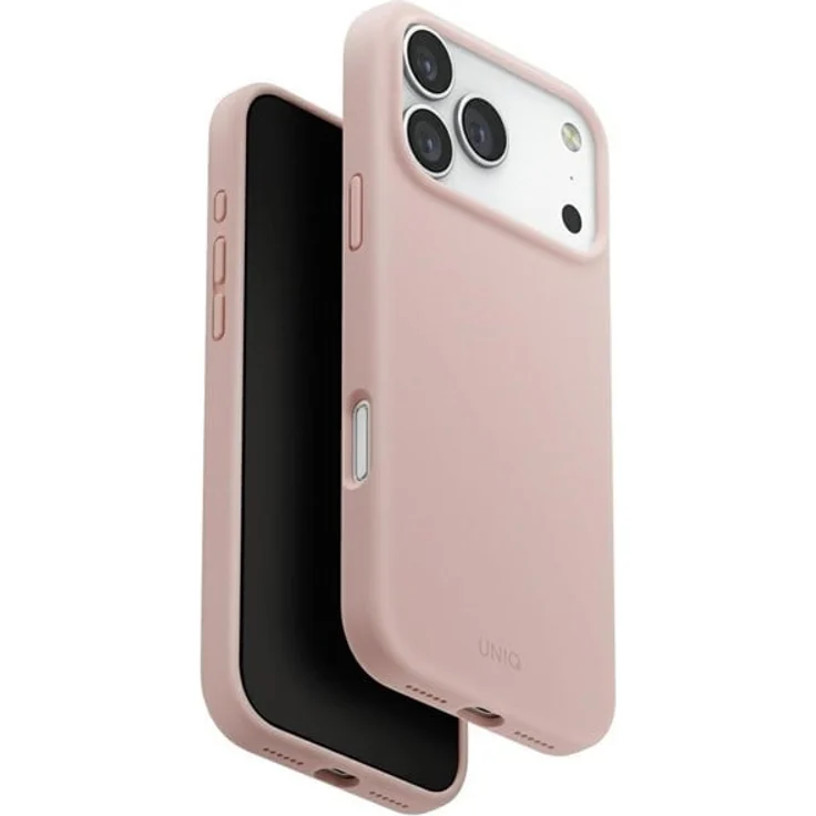 UNIQ Lino Case für iPhone 17 Pro Max, Magclick Charging, pink, elegantes Design und zuverlässiger Schutz