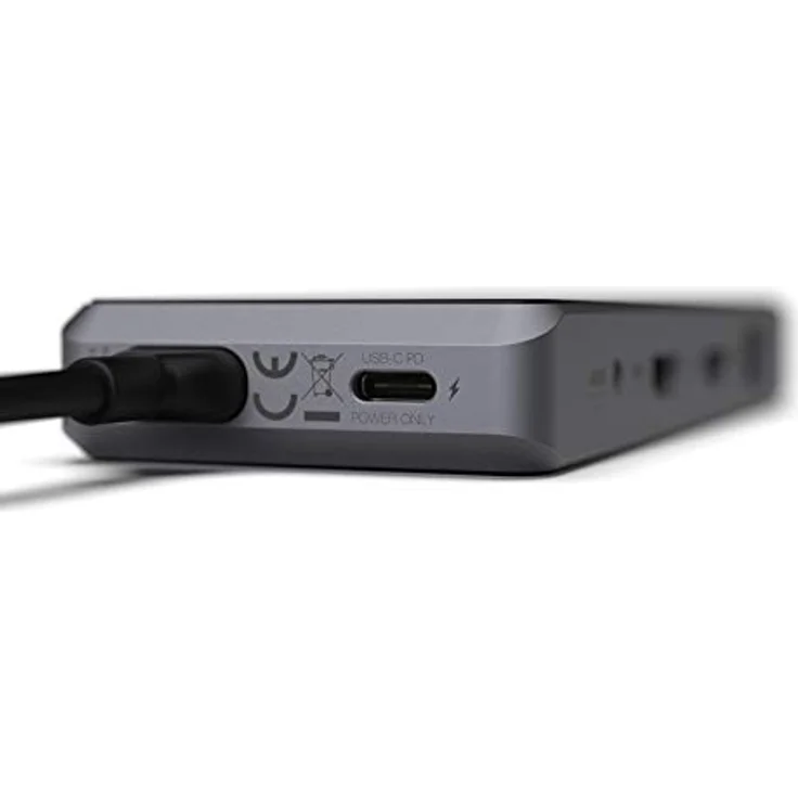 Unisynk USB-C 10-Port Dual Screen Hub Grey 100W, Dual Screen, Rubberized Edges, Grooved Aluminum, L-Connector – Bild 5