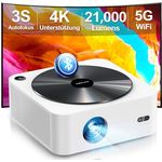 ULTIMEA Beamer Full HD 1080P Native mit Autofokus und 6D Trapezkorrektur, Beamer 4K Heimkino Unterstützt 700 ANSI 21.000 Lumen, 5G WiFi Projektor Bluetooth, Outdoor Beamer für iOS/Android/TV Stick