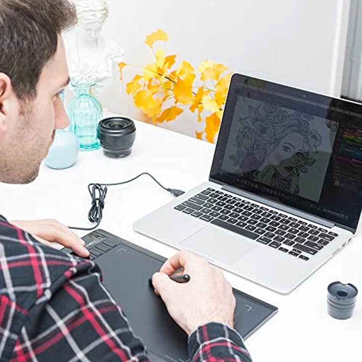 XP-PEN Star 03 V2 Grafiktablett, 10''x6 Zeichentablett mit 8192 Druckstufen und 266 RPS für PC (Win/Mac/Chrome OS) – Bild 7